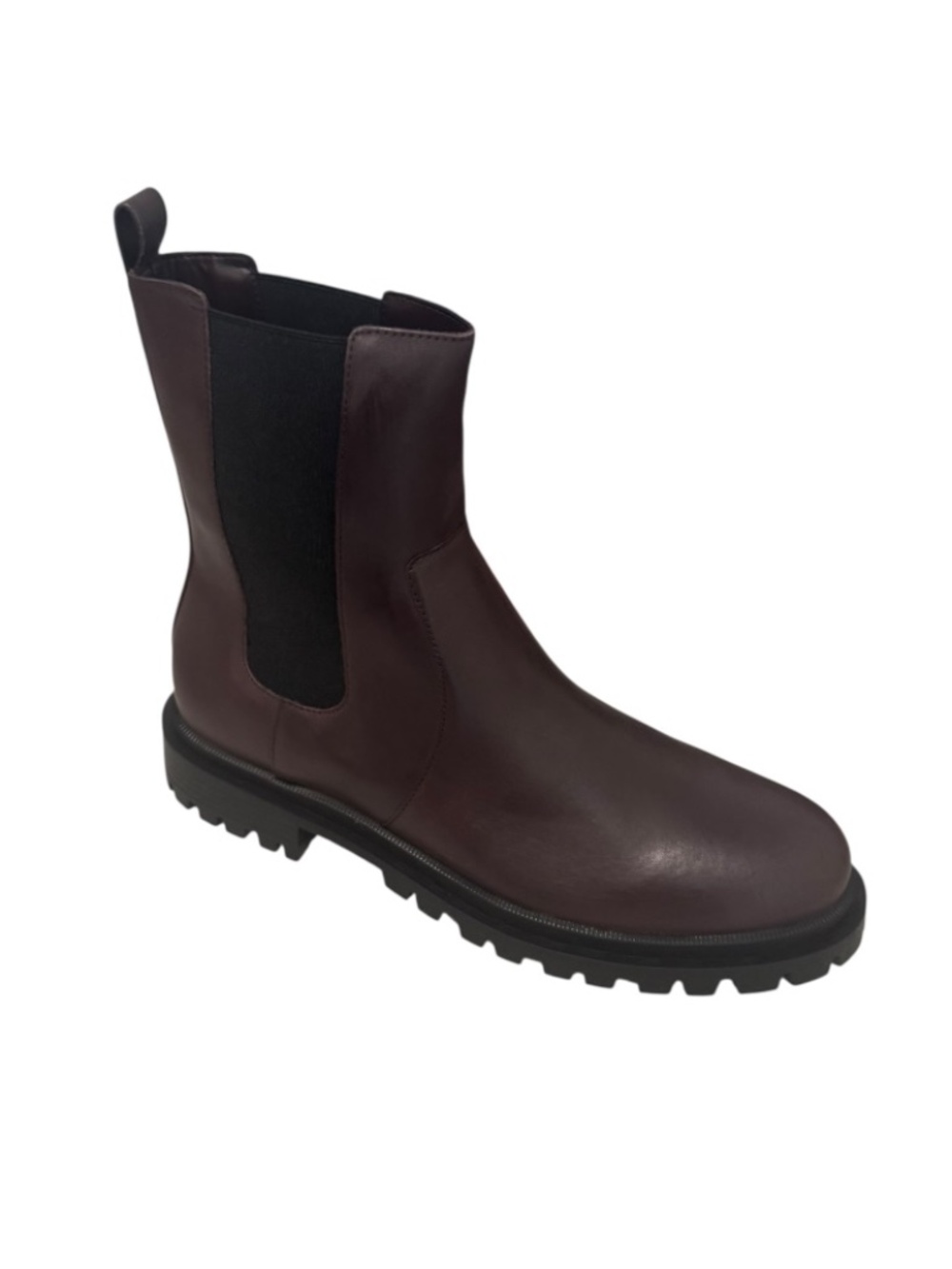 Arezzo Women's Brandy Mid Block Heel Round Toe Booties Grape Brown US9.5B - NWB